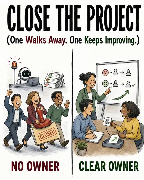 Close the project illustration