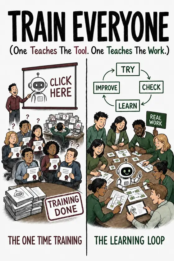 Train everyone illustration
